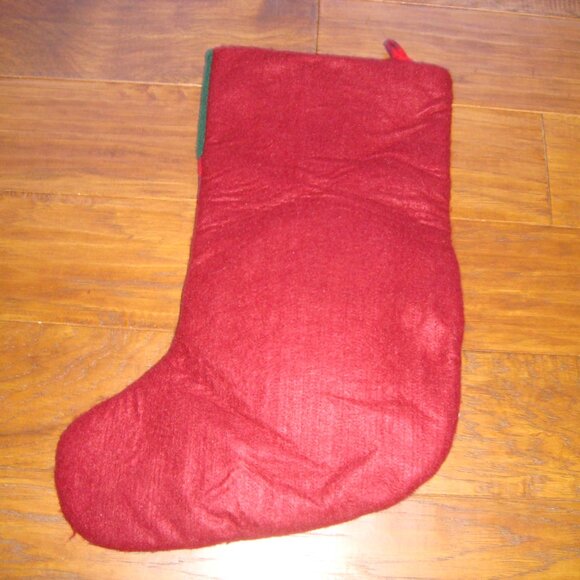Snowman Christmas Stocking with Plush Snowman Lined - Picture 7 of 8